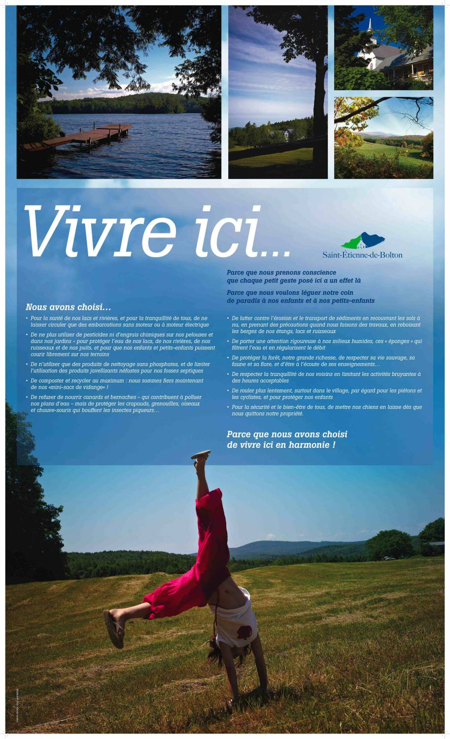 Vivre ici Municipalité de SaintÉtiennedeBolton